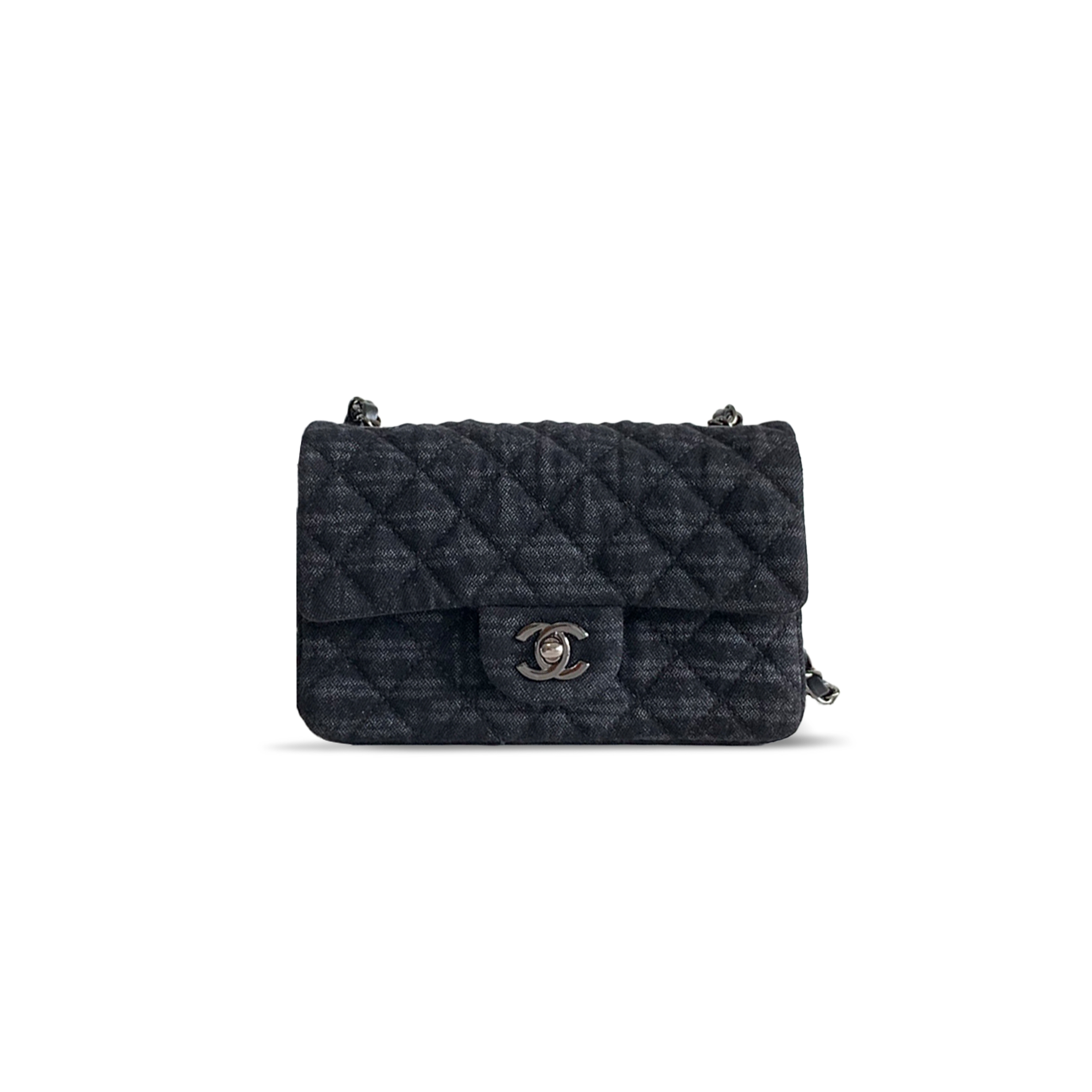 CHANEL DENIM FLAP BAG AS2240 (20*12*6cm)
